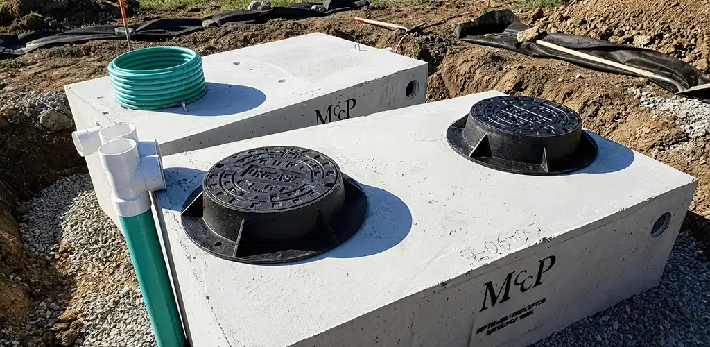Grease trap installation unit set in place for drainage protection in Pasadena, CA